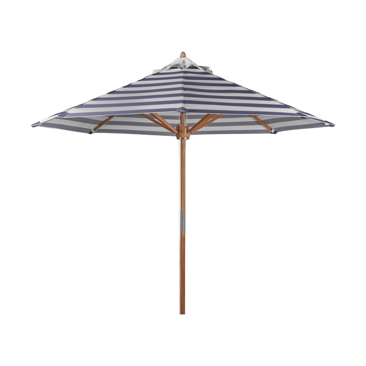 Hisshult parasoll Ø270 cm - Blue stripe-teak - 1898