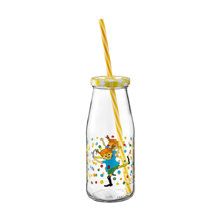 Pippi flaska med lock och sugrör 4,5 dl - Hoppsansa - Muurla