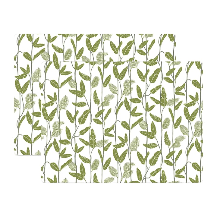 Mougli Green bordstablett 30x40 cm 2-pack - Green-white - Åry Home