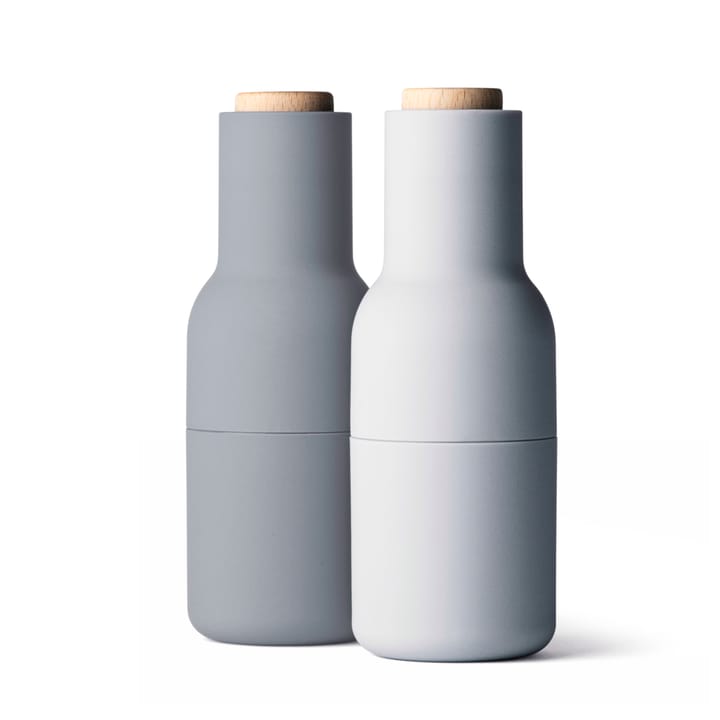 Bottle grinder kryddkvarn 2-pack special edition - concrete-feather (trälock) - Audo Copenhagen