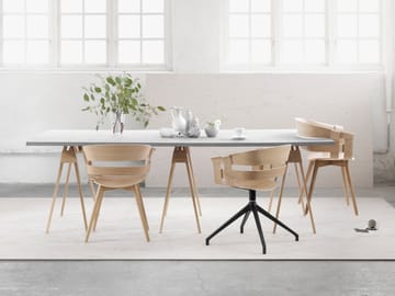 Wick Chair kontorsstol - ek-gr�å metallben - Design House Stockholm