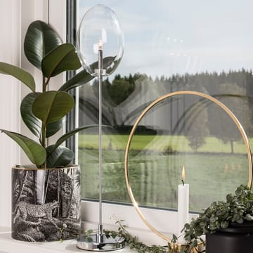 Drops bordslampa - krom, klarglas - Globen Lighting
