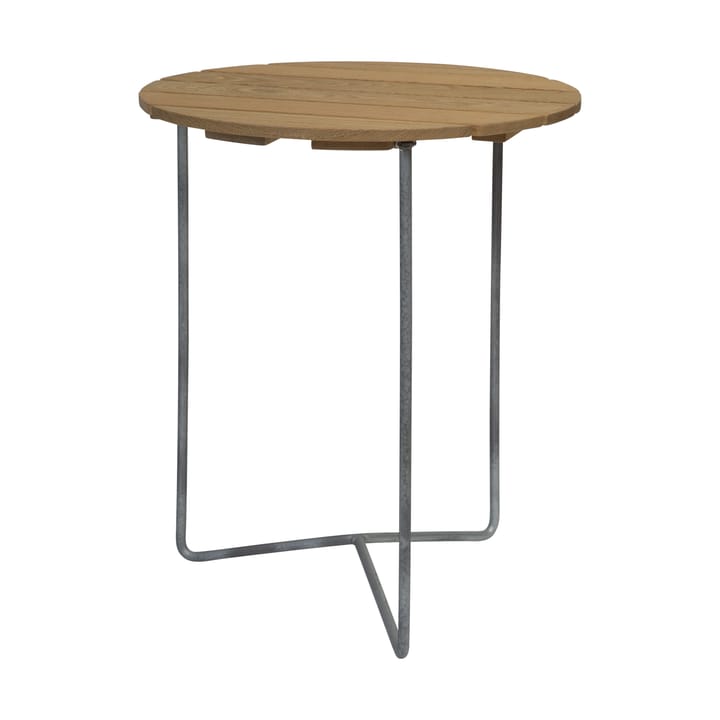 Table 6B bord Ø60 cm - Oljad ek-varmförzinkad stativ - Grythyttan Stålmöbler