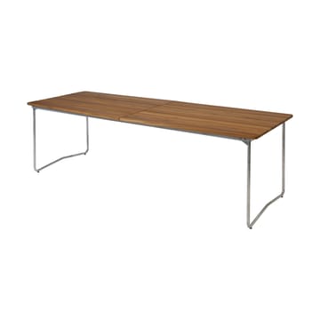 Table B31 matbord 230 cm - Obehandlad teak- varmförzinkad stativ - Grythyttan Stålmöbler