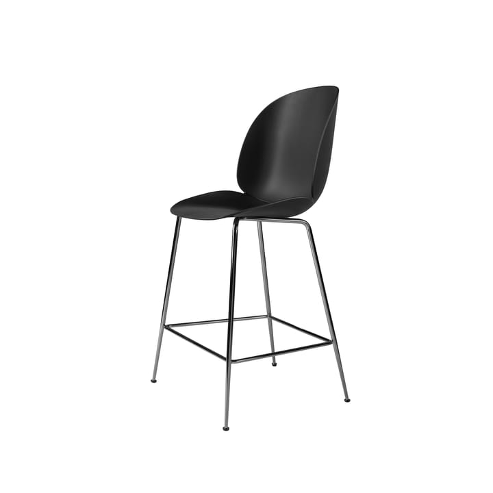 Beetle barstol låg - black, svartkromat st�ålstativ - GUBI