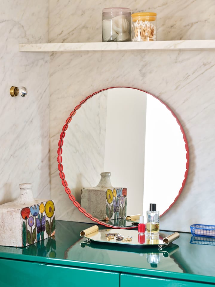 Arcs Mirror spegel Ø60 cm - Red - HAY