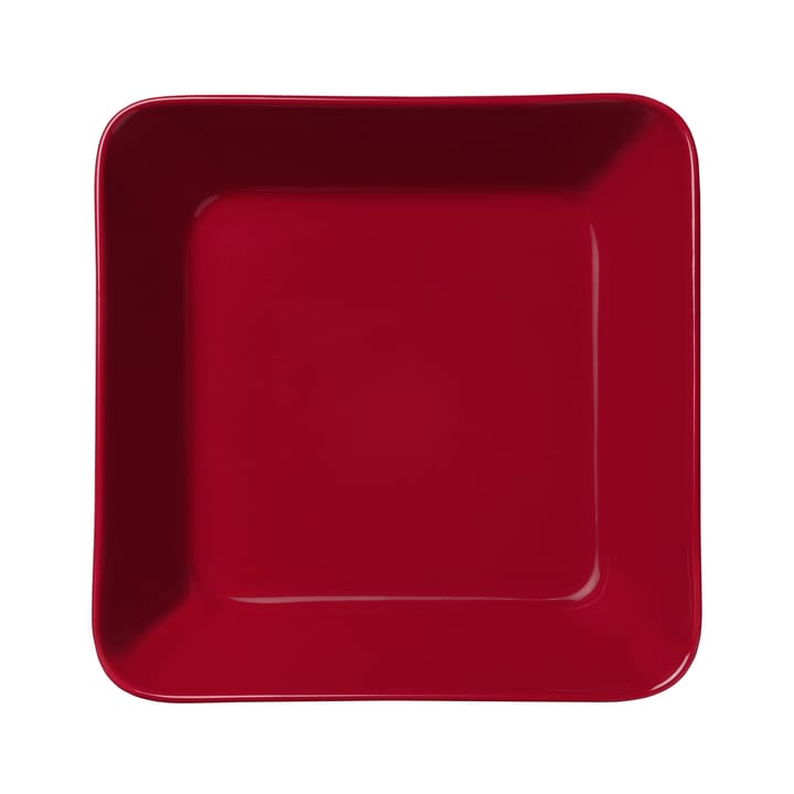Teema tallrik fyrkantig 16x16 cm - röd - Iittala