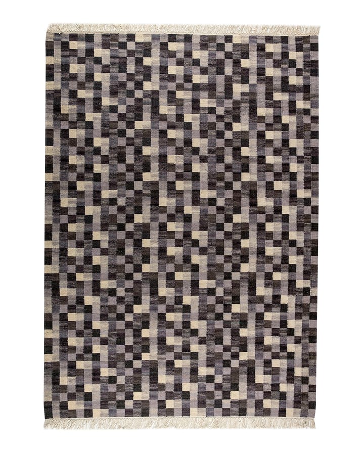 Small box handvävd matta, grå - 240x170 - Kateha