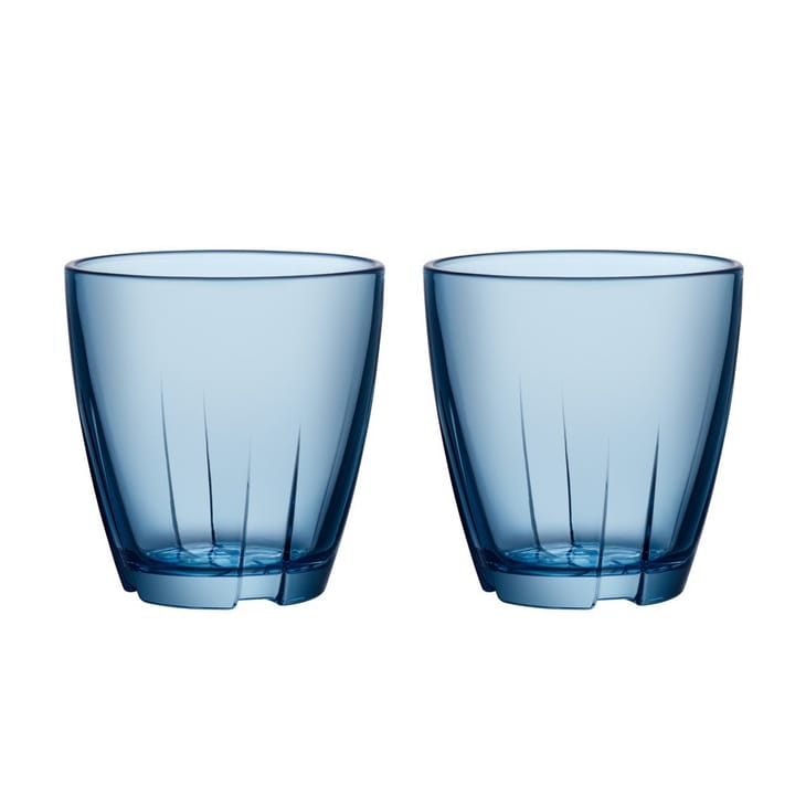 Bruk glas litet 2-pack - blå - Kosta Boda