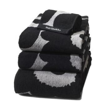 Unikko handduk svart-sand - badhandduk - Marimekko