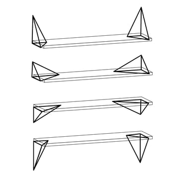 Pythagoras Shelf hyllplan - vitpigmenterad ek - Maze
