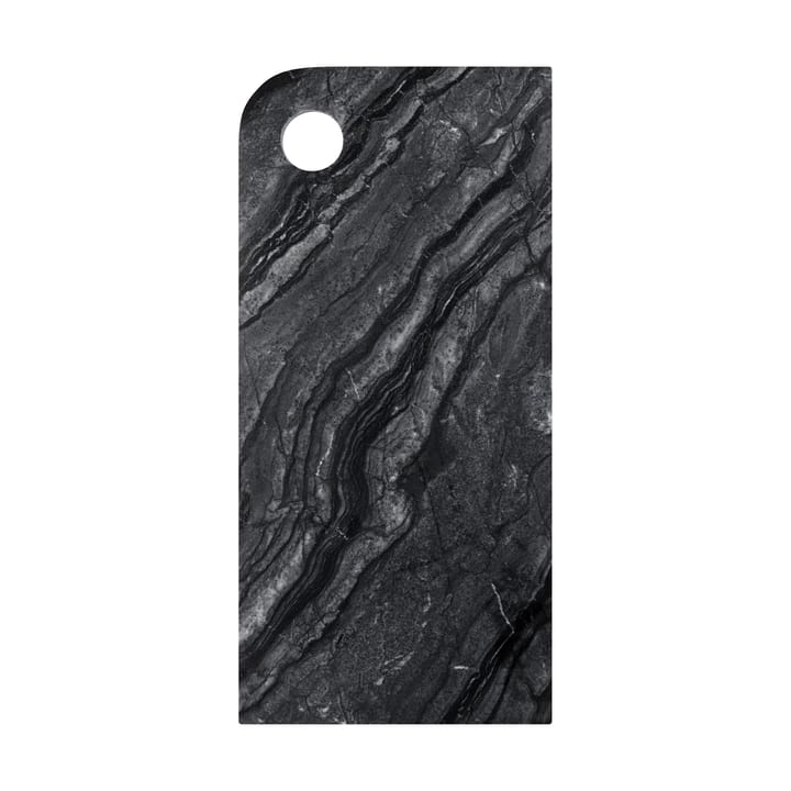 Marble serveringsbricka large 18x38 cm - Black-grey - Mette Ditmer