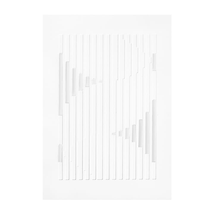 Relief konstverk organic lines 14,8x21 cm - Off White - MOEBE