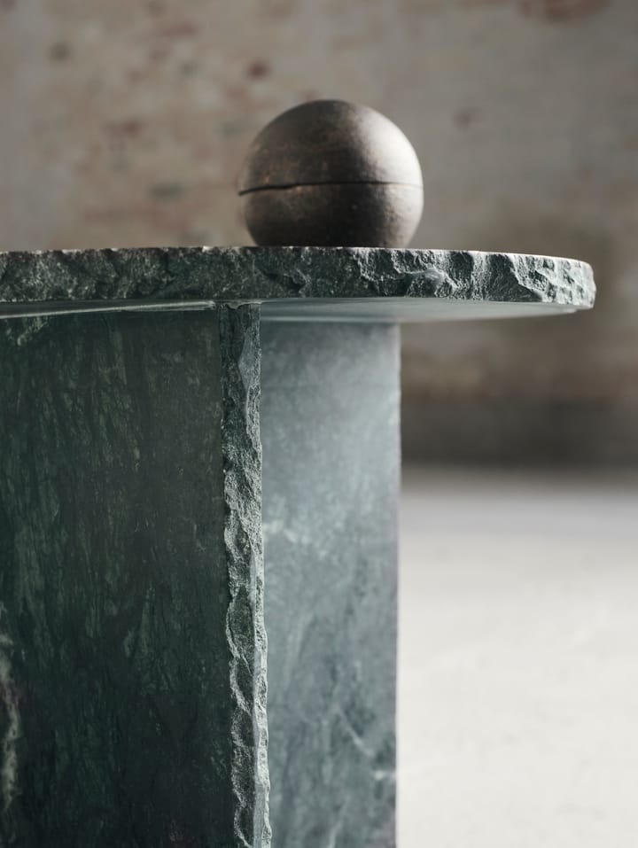 Verde sidobord Ø40 cm - Grön marmor - MUUBS