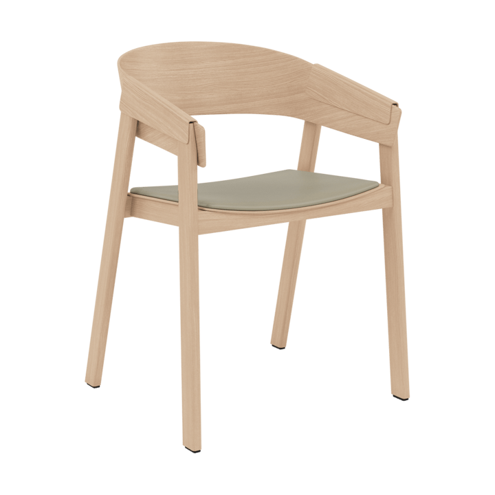 Cover Armchair karmstol med lädersits - Refine leather stone-oak - Muuto