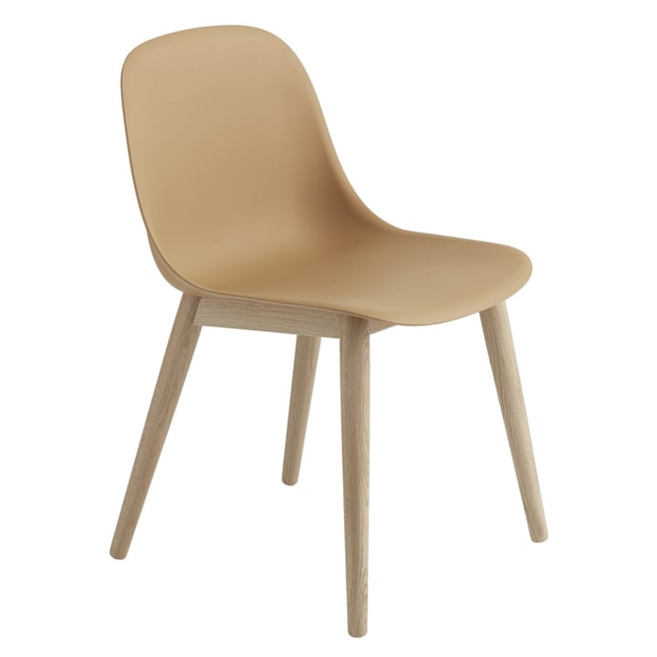 Fiber Side Chair med träben - Ochre-Oak - Muuto