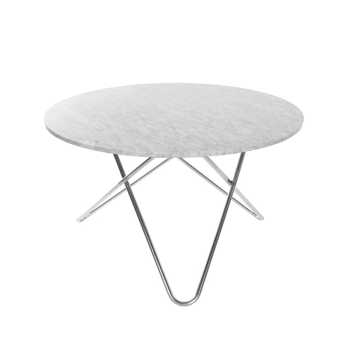 Big O Table matbord - Marmor carrara, rostfritt stativ - OX Denmarq