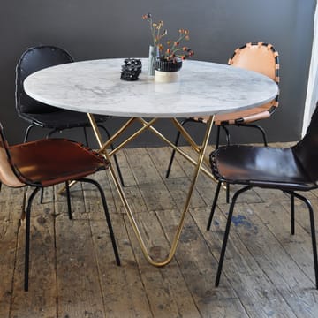 Big O Table matbord - marmor indio, rostfritt stativ - OX Denmarq