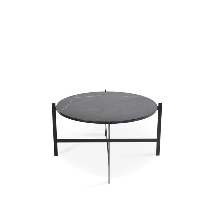 Deck soffbord - marmor svart, svart stativ - OX Denmarq