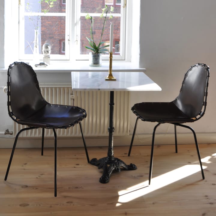 Stretch stol - läder natur, svart stativ - OX Denmarq