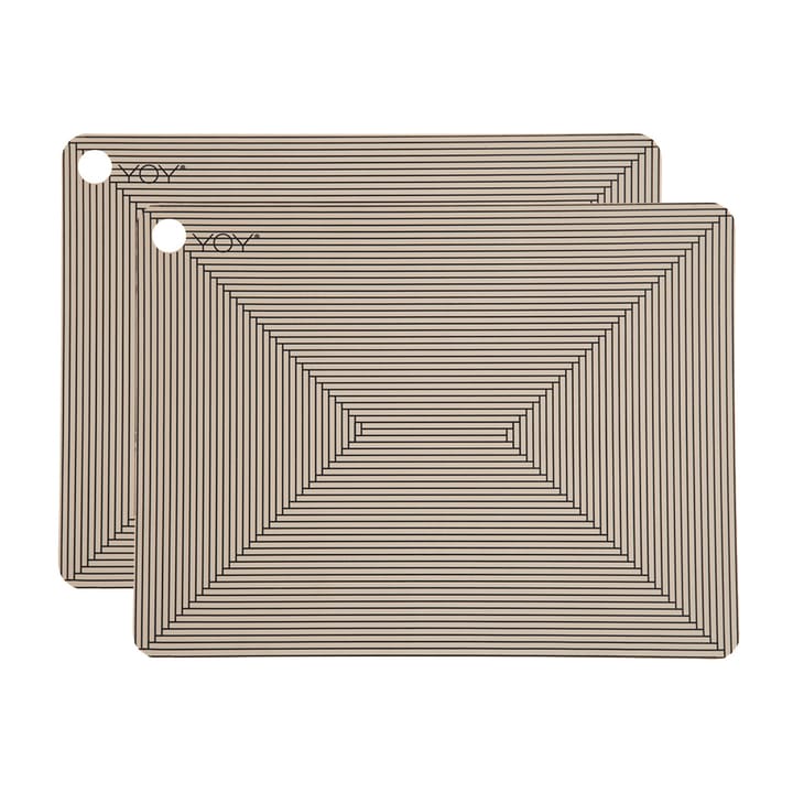 OYOY bordstablett med print 2-pack - Clay - OYOY