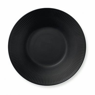 Black Fluted djup tallrik - Ø 24 cm - Royal Copenhagen