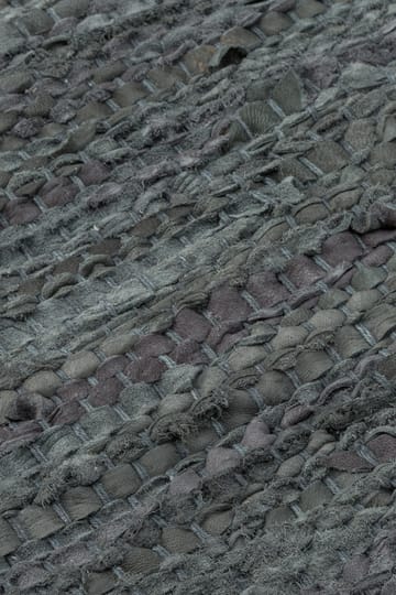 Leather matta 140x200 cm - dark grey (mörkgrå) - Rug Solid