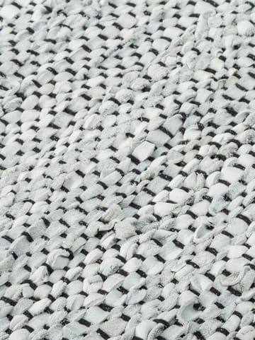 Leather matta 60x90 cm - light grey (ljusgrå) - Rug Solid