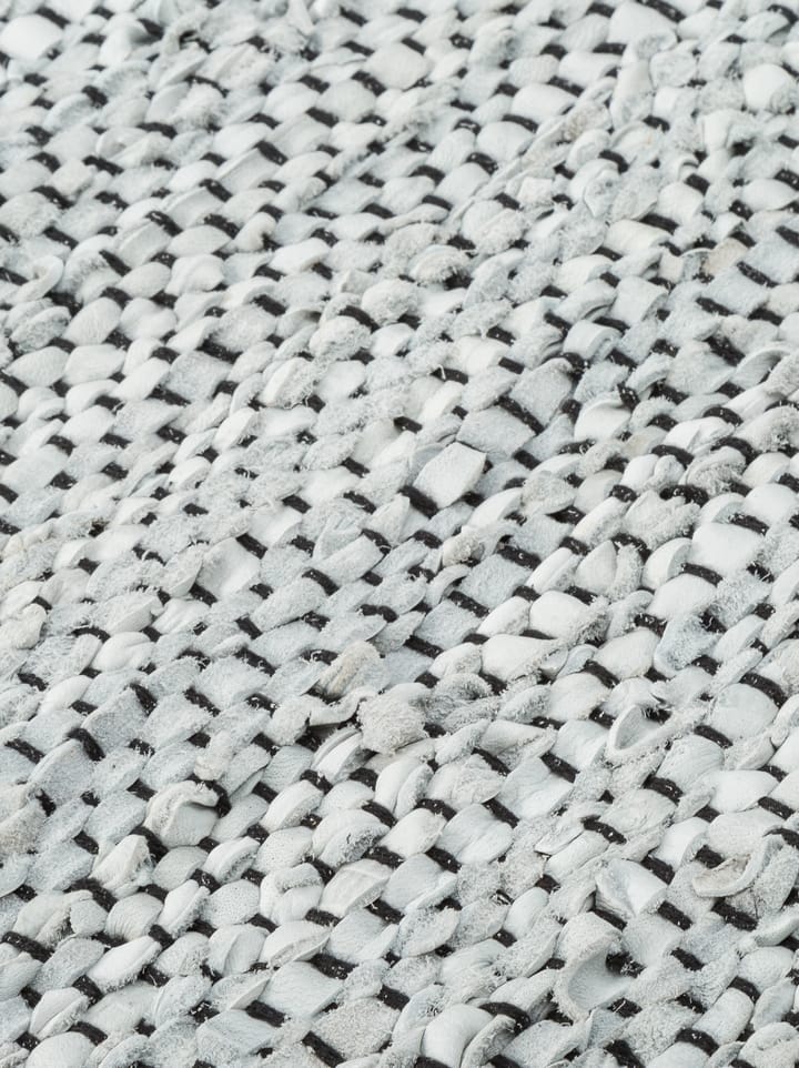 Leather matta 75x200 cm - light grey (ljusgrå) - Rug Solid