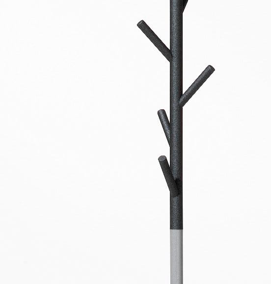 Sticks klädhängare - golv - mörkgrå-silver - SMD Design