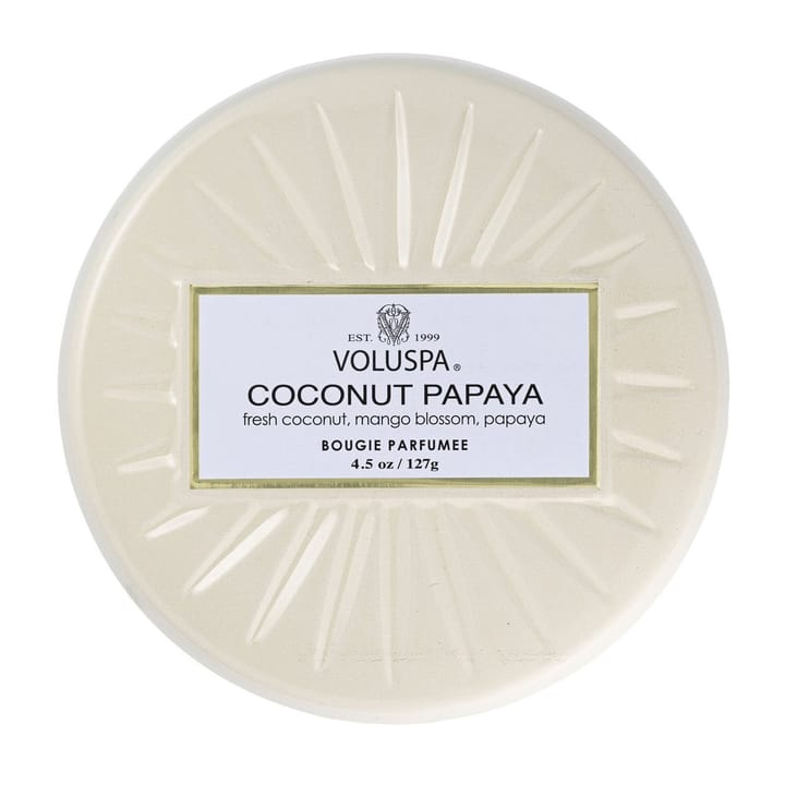 Vermeil Mini Tin doftljus 25 timmar - Coconut Papaya - Voluspa