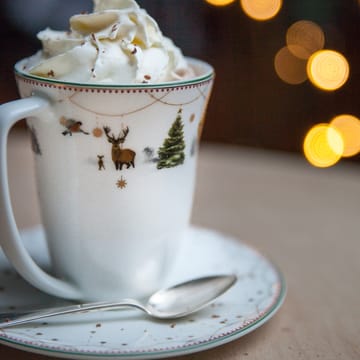 Julemorgen kopp och fat 20 cl - vit - Wik & Walsøe